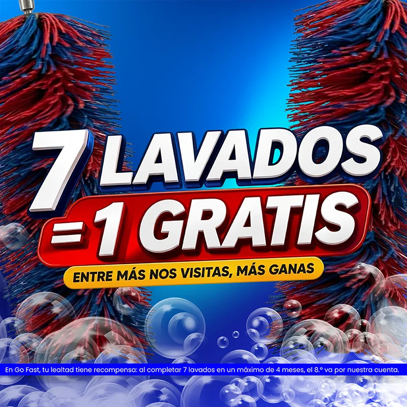7 lavados = 1 gratis